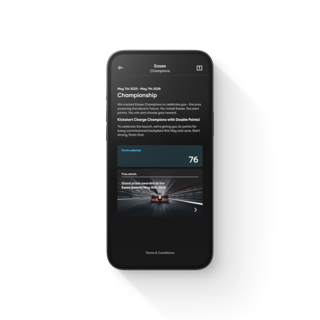 App Interface for Easee Champion