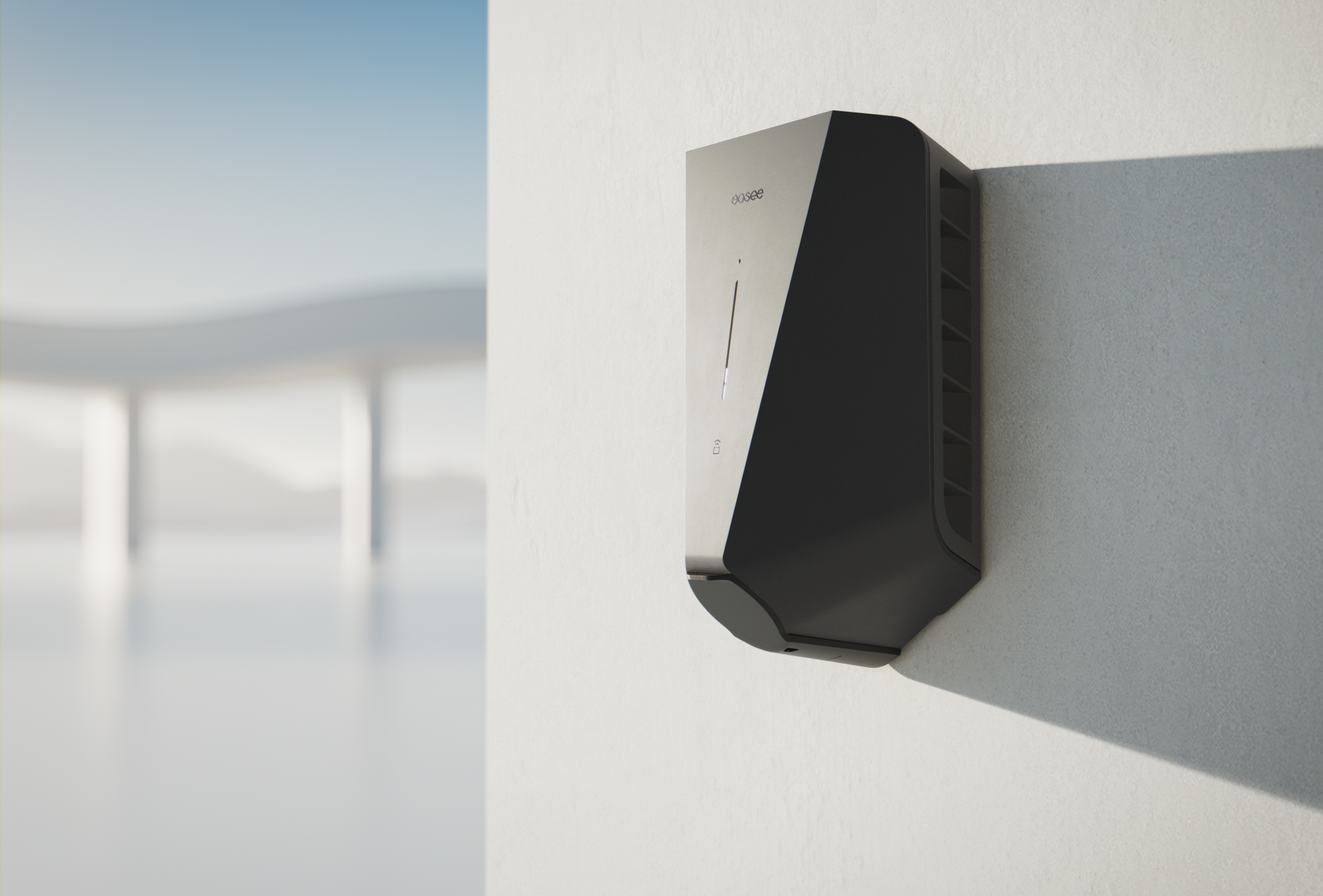 Caricatore Easee montato su una parete